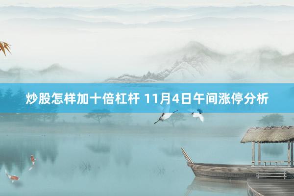 炒股怎样加十倍杠杆 11月4日午间涨停分析